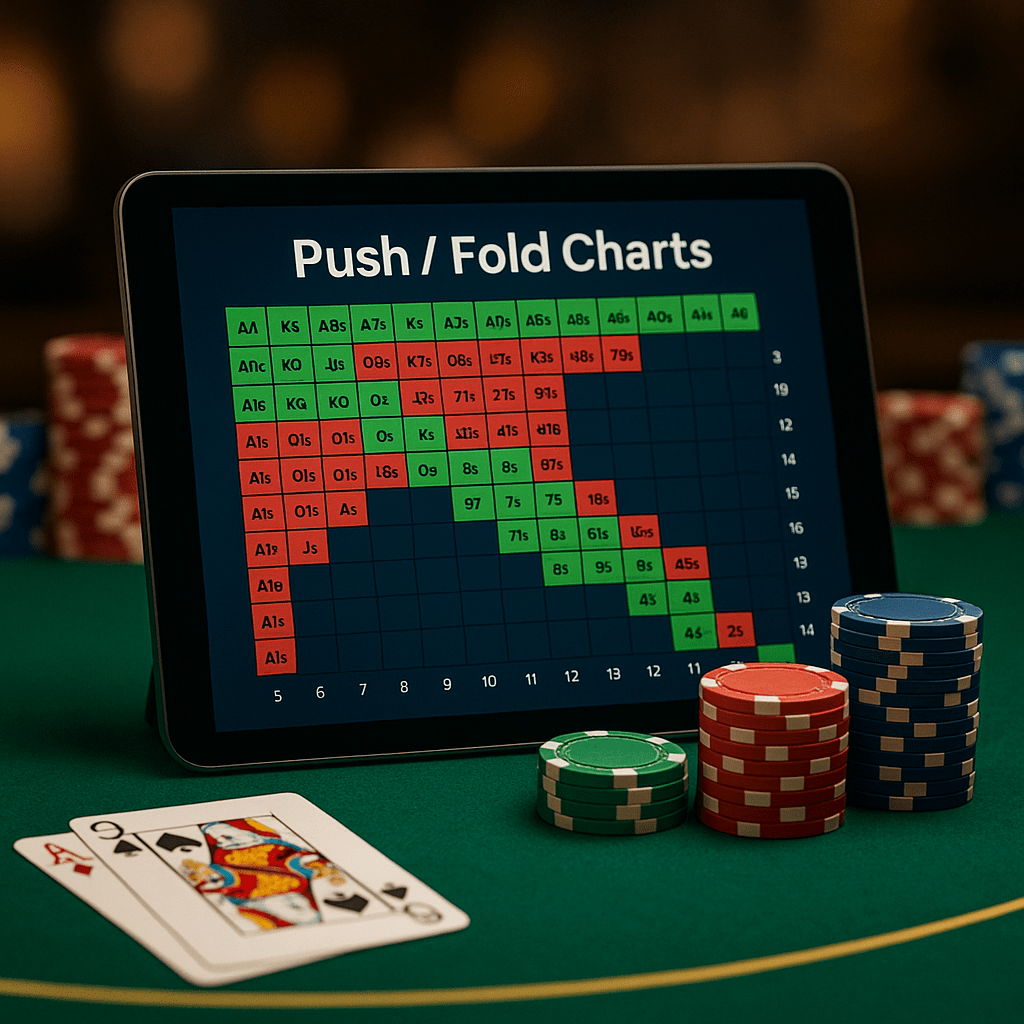 Push Fold Charts in Poker Tournaments: A Simple and Effective Strategy for Short Stacks