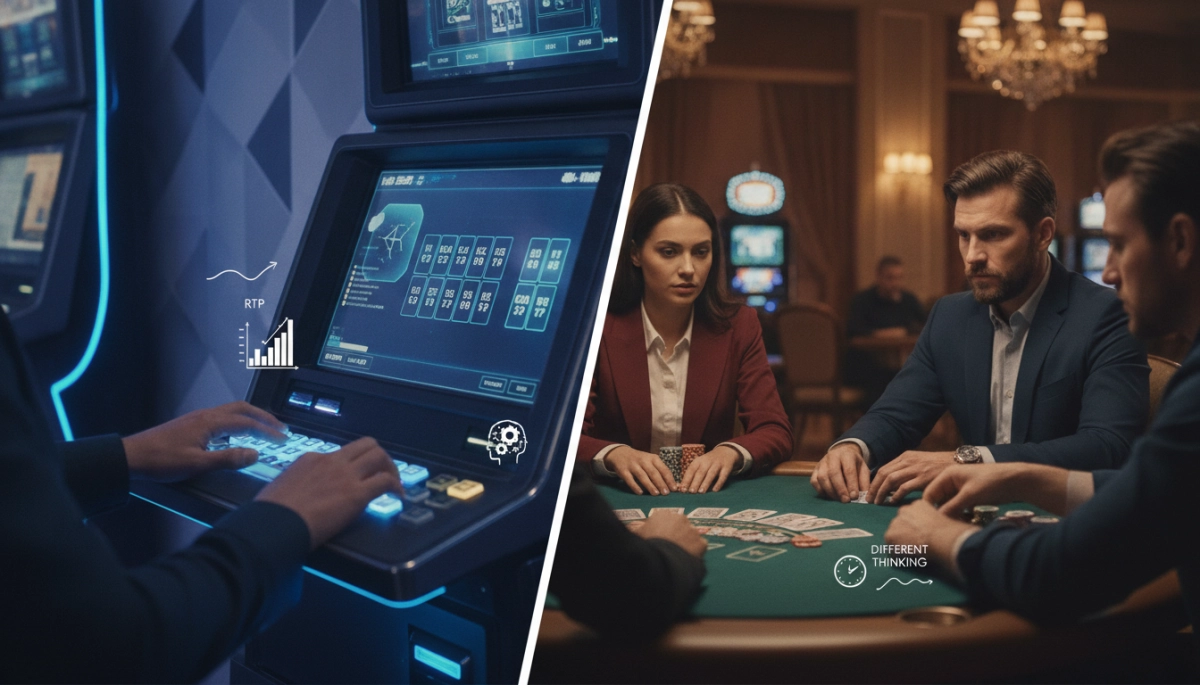 Video Poker vs Real Poker: RTP, Skill, and Why They Demand Different Thinking